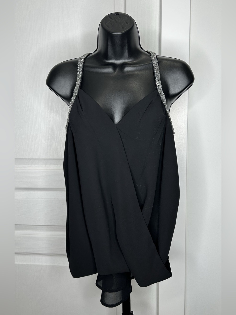 Halter top with bedazzled straps